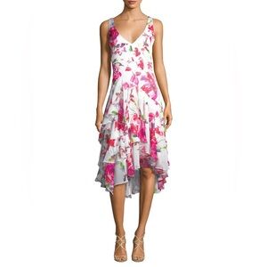 Theia Floral Ruffle Dress size 12